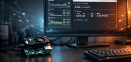 Wide banner showing a Raspberry Pi 5 running a local AI Linux agent for system monitoring and security hardening