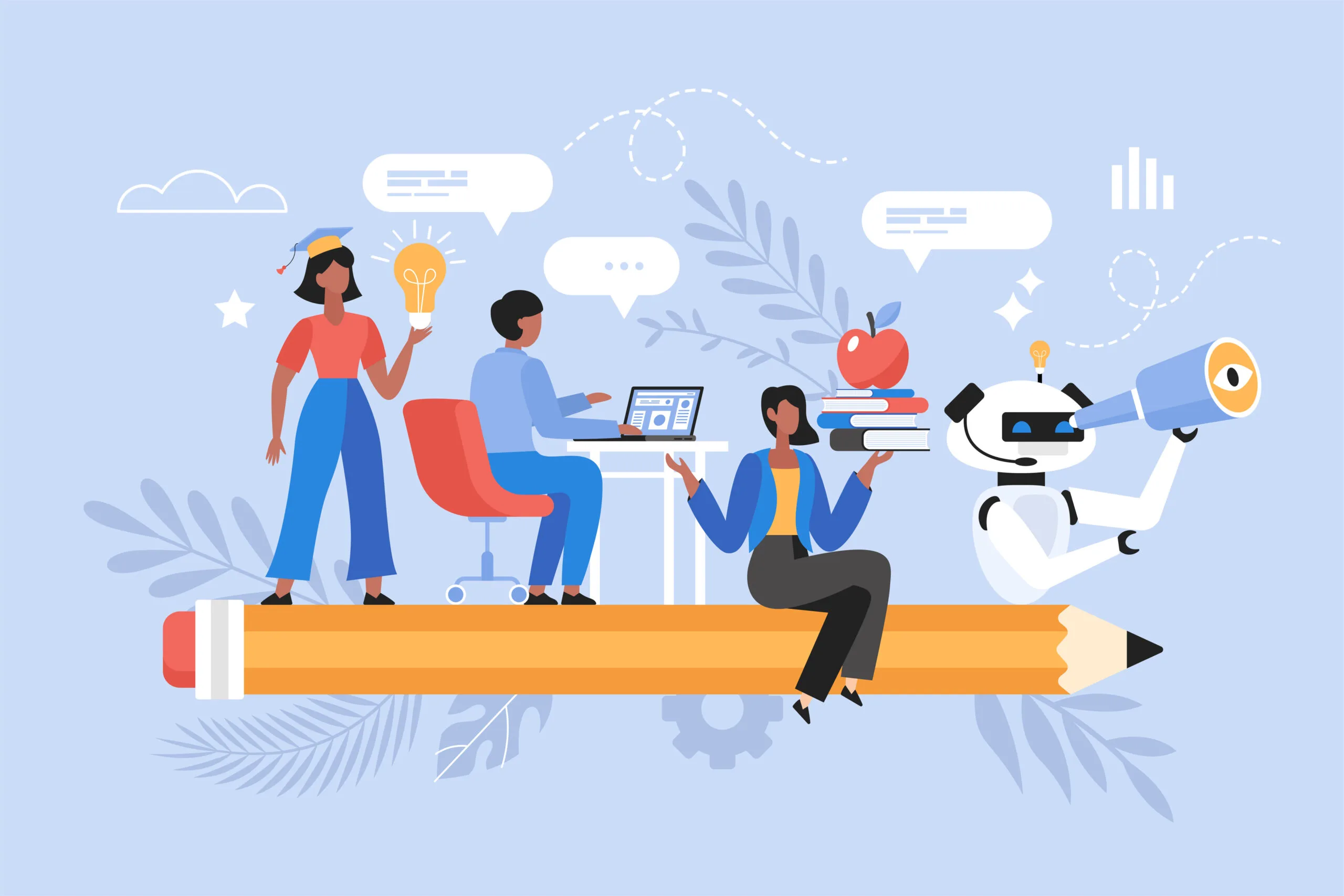 Illustration representing the fundamentals of artificial intelligence, including AI prompting, coding, and structured workflows in a modern, minimalist style.