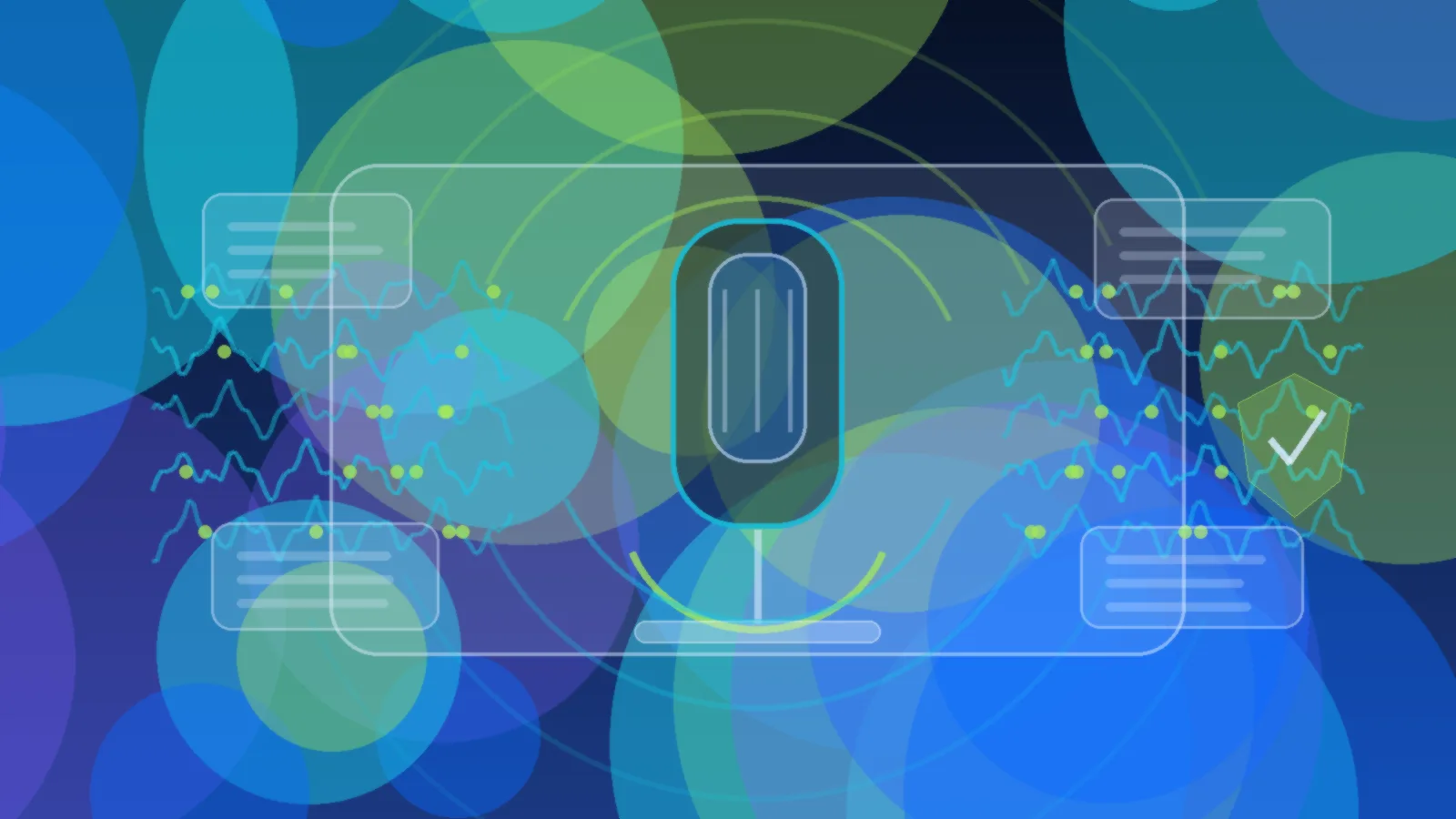 Abstract Neural Nexus TeacHER illustration for What is AI audio and voice?