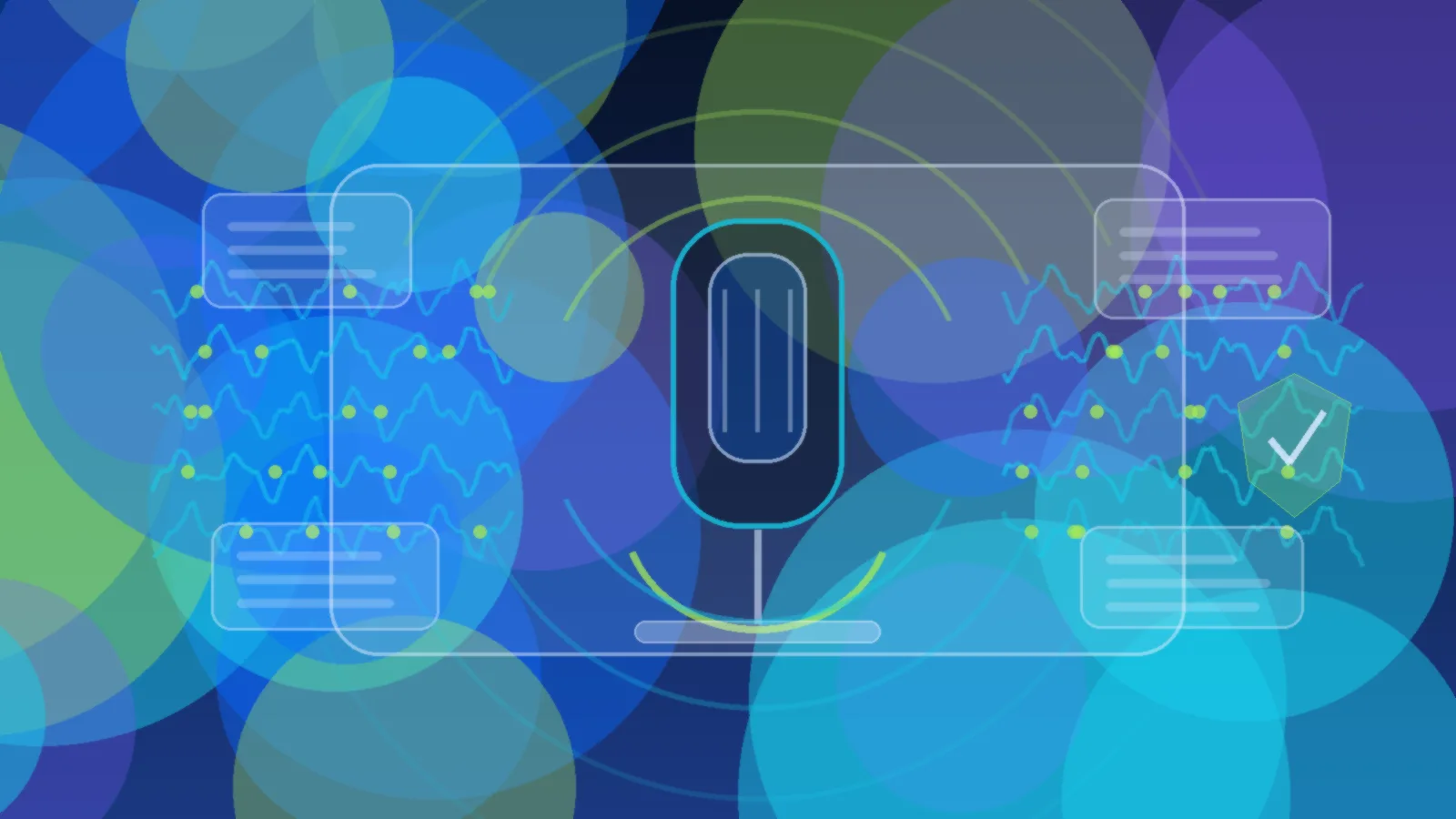 Abstract Neural Nexus TeacHER illustration for How AI helps with podcasts and meetings