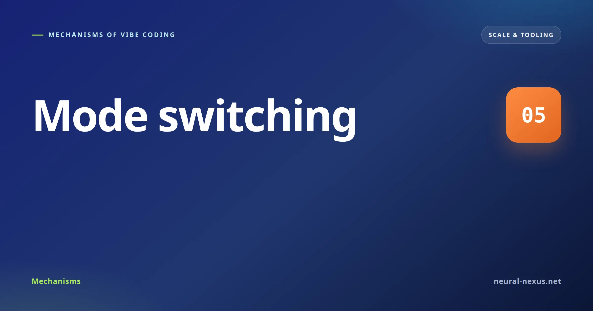 Mechanisms of Vibe Coding featured image — Mode switching (Scale & tooling)