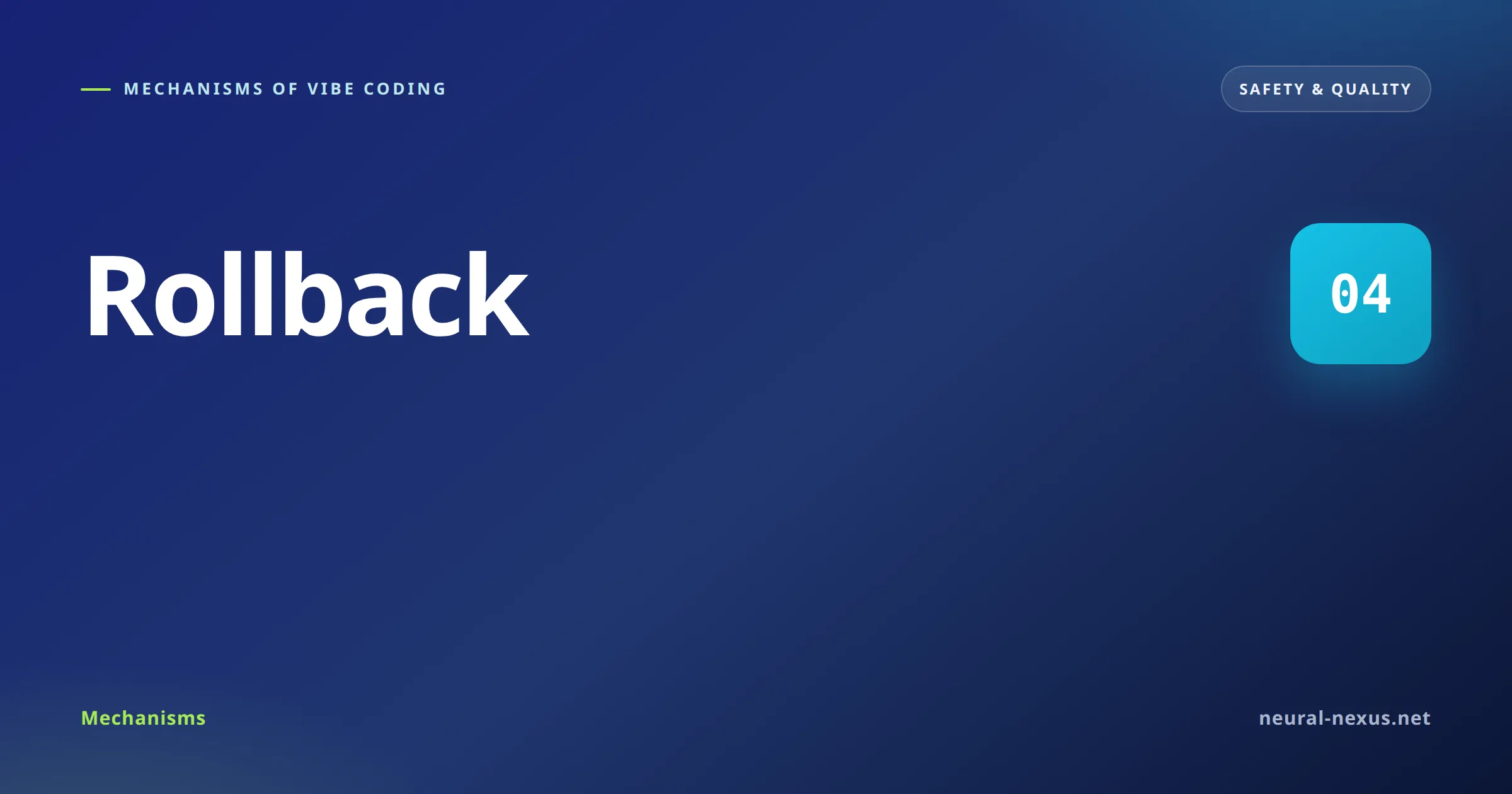 Mechanisms of Vibe Coding featured image — Rollback (Safety & quality)