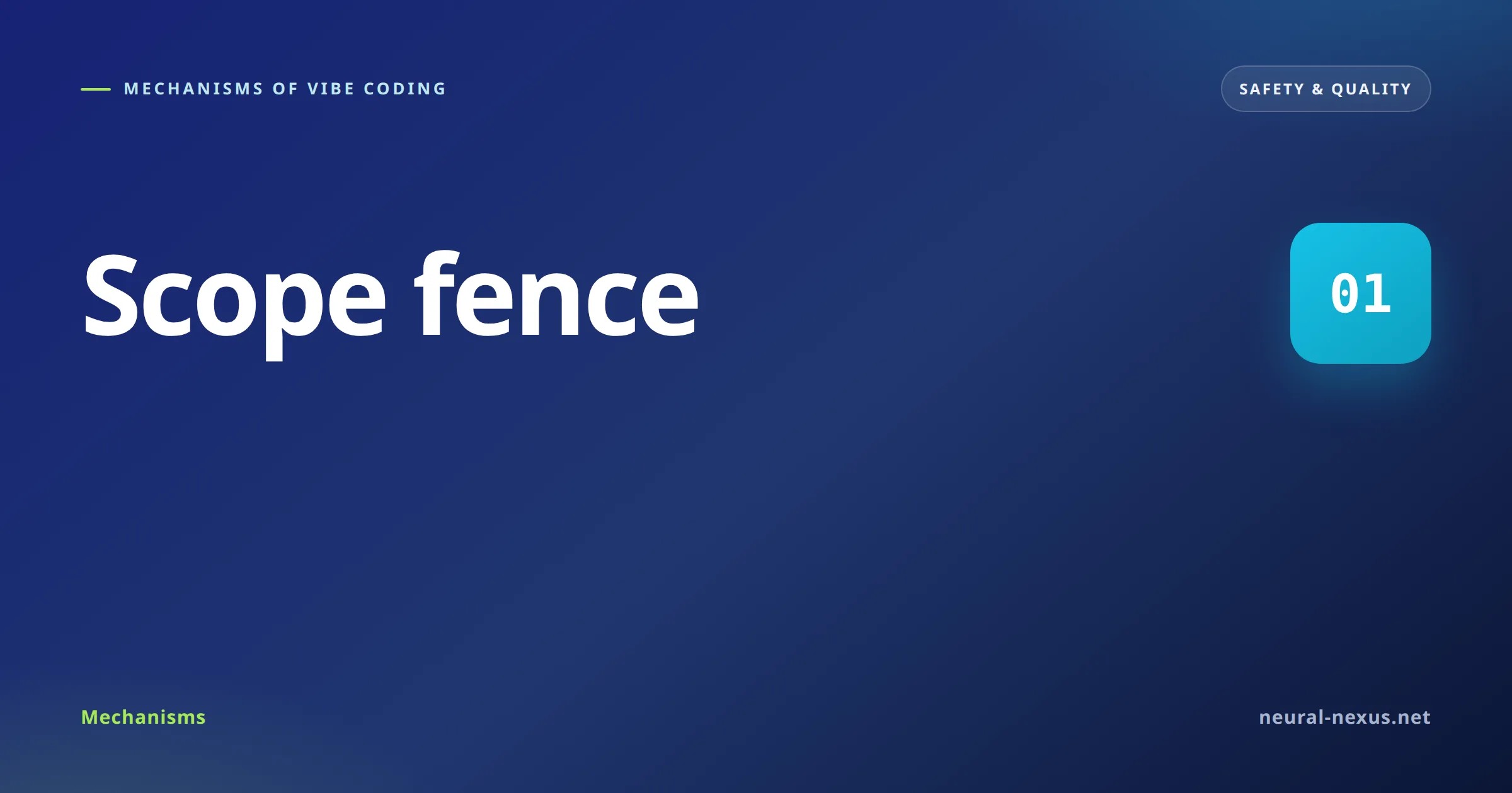 Mechanisms of Vibe Coding featured image — Scope fence (Safety & quality)