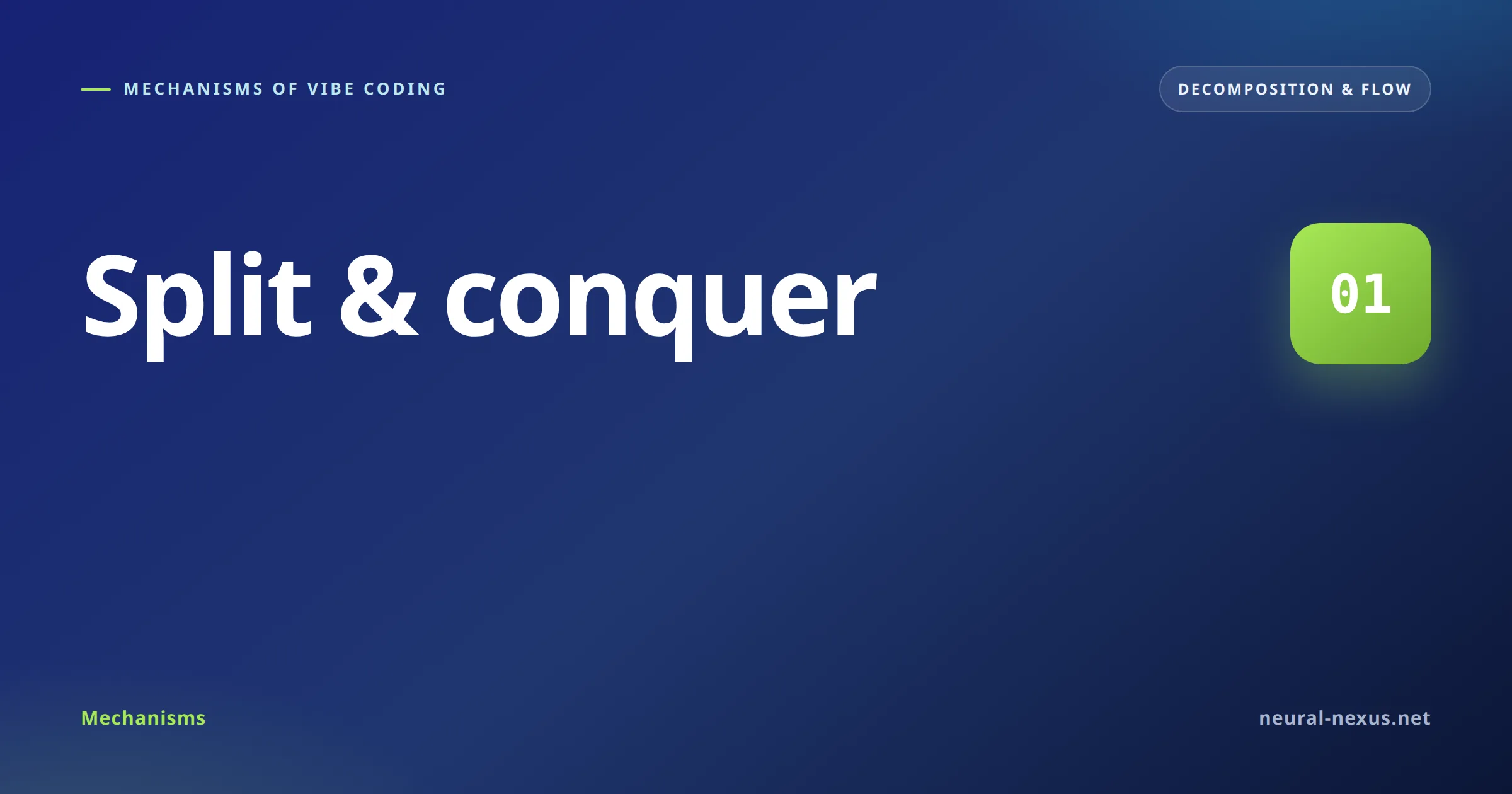 Mechanisms of Vibe Coding featured image — Split & conquer (Decomposition & flow)